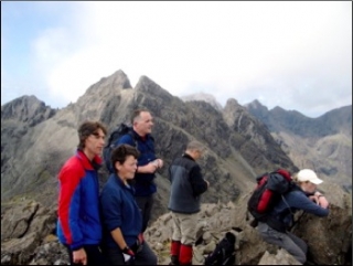 Looking out over the peaks